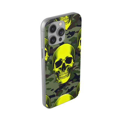 Neon Skull Camo iPhone 14 Pro Max Case - Soft