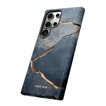 Jagged Vein Navy Samsung S23 Ultra Case - Tough