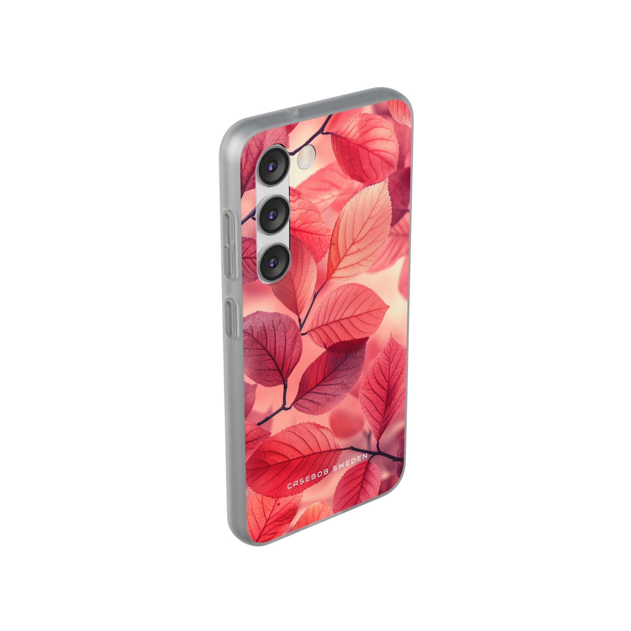 Elegant Pink Leaves Samsung S23 - Flexi Phone Case