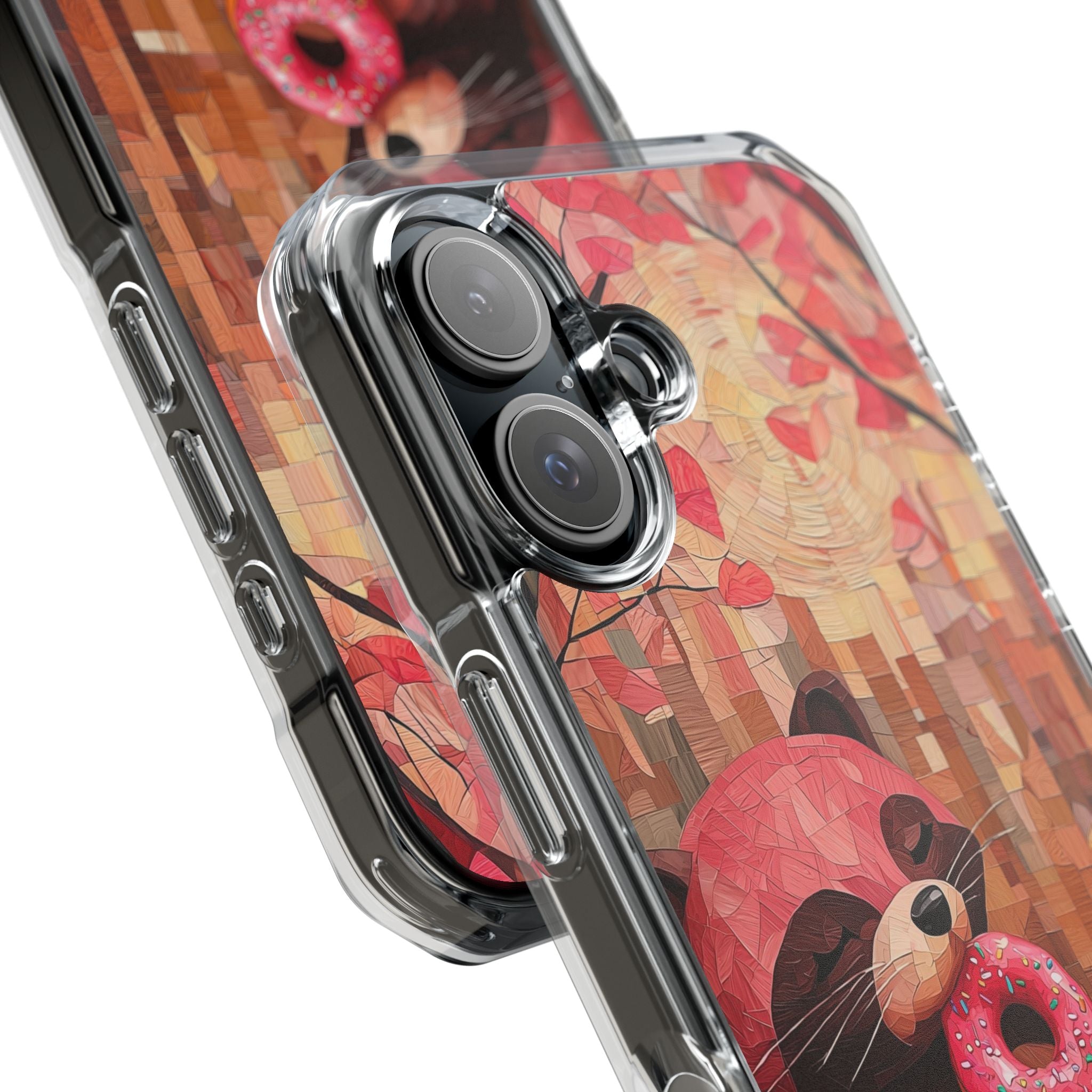 Raccoon Holds Donut iPhone Case - Impact