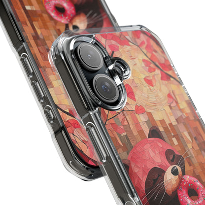 Raccoon Holds Donut iPhone Case - Impact