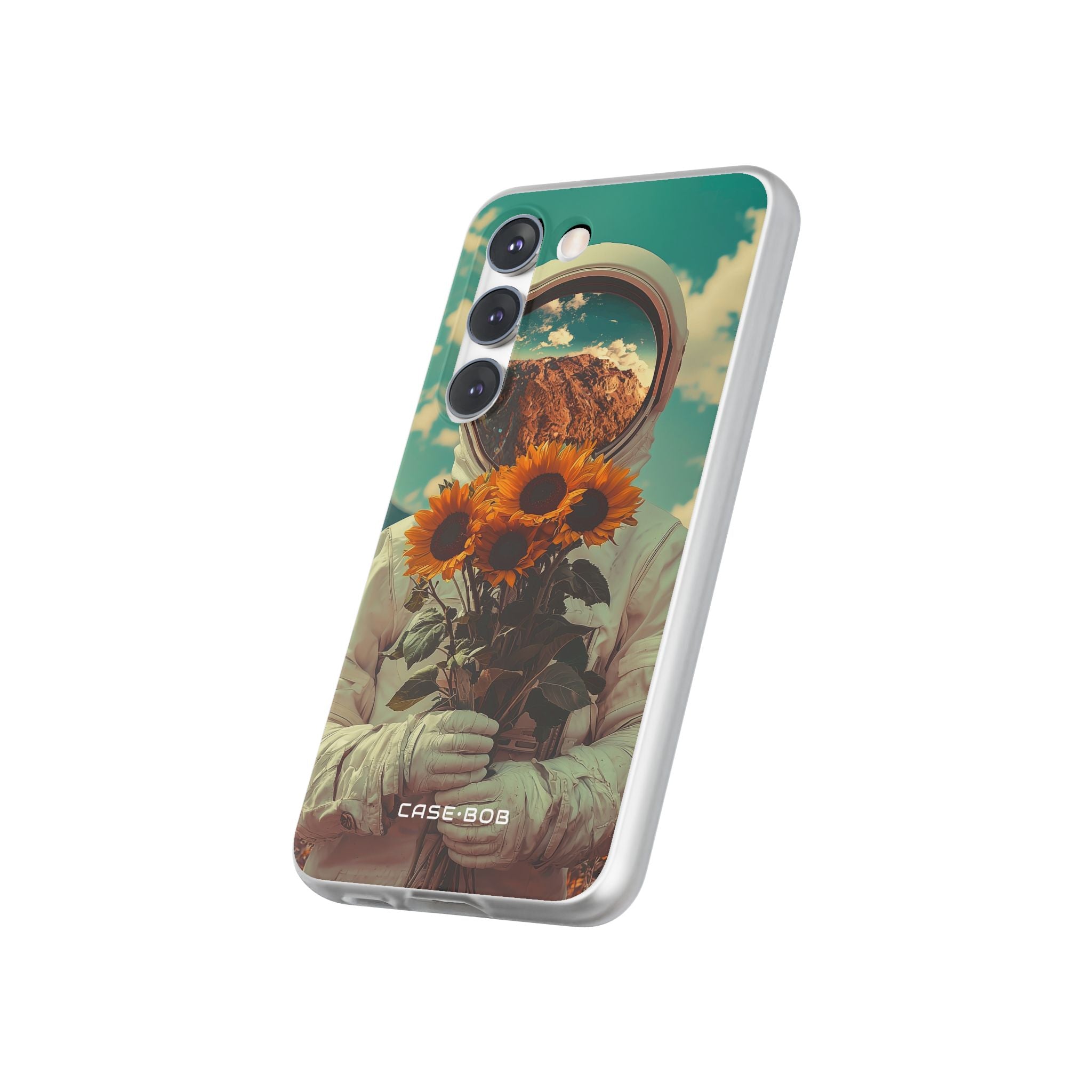 Sunflower Astronaut Samsung S23 Case - Soft