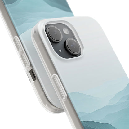 Teal Mist Mountains iPhone 15 Case - Soft