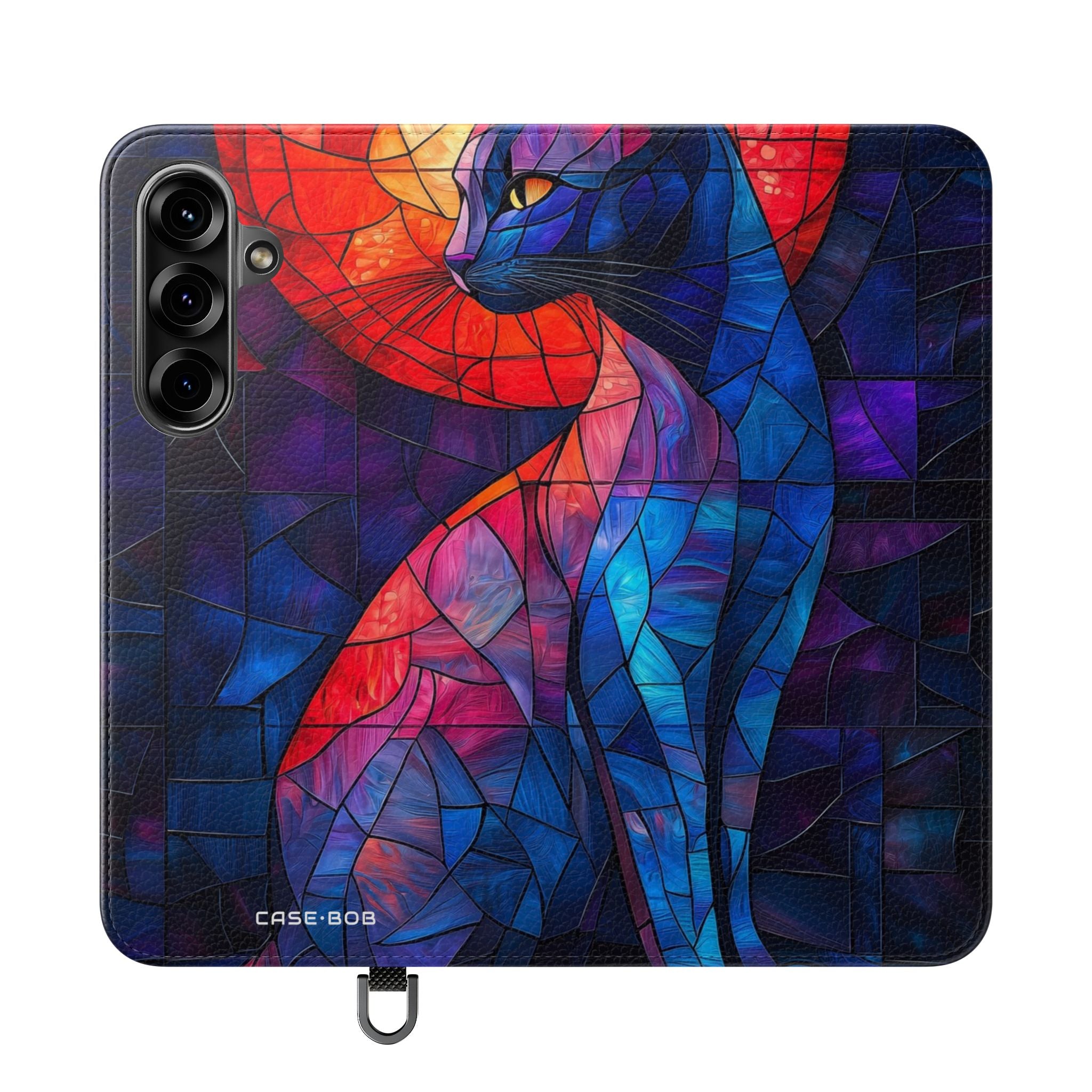 Stained Glass Cat - Samsung S25+ Case - Wallet