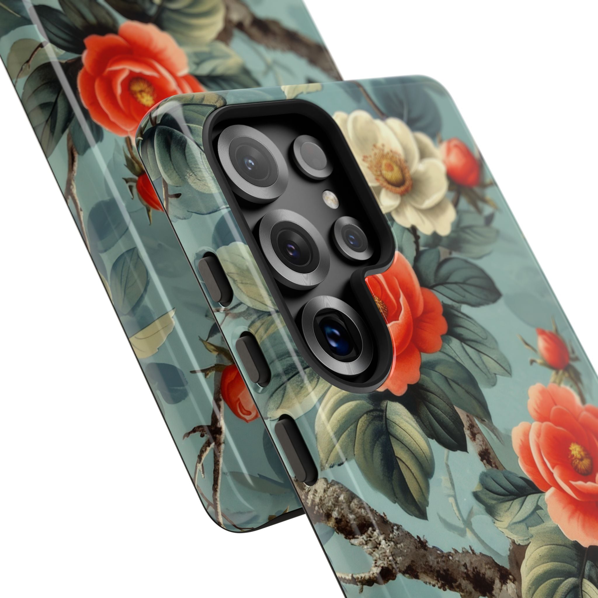 Coral Blossom Tapestry Samsung S25 - Tough
