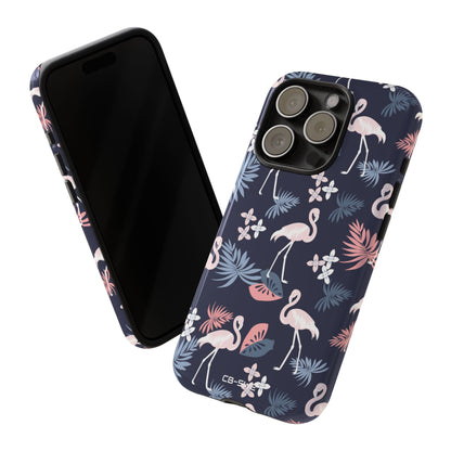 Flamingos Dance Playfully - iPhone Case
