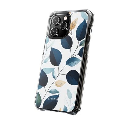 Navy Leaf Veins iPhone 14 Pro Max Case - Impact
