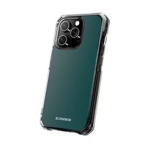 Deep Jungle Green | Handyhülle für iPhone (Clear Impact Case – magnetisch) 