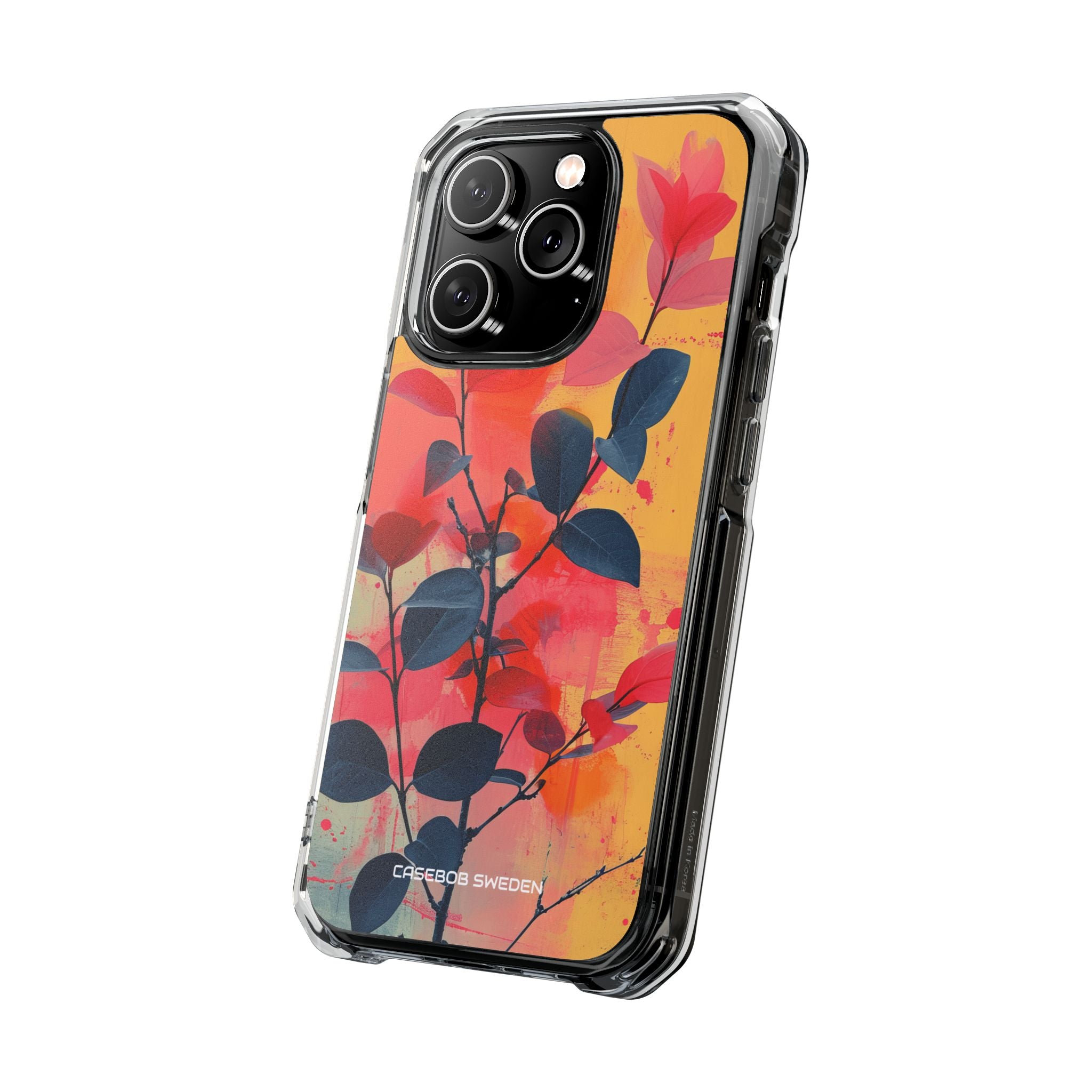 Yellow Botanical Splash - Clear Impact iPhone 14 Phone Case