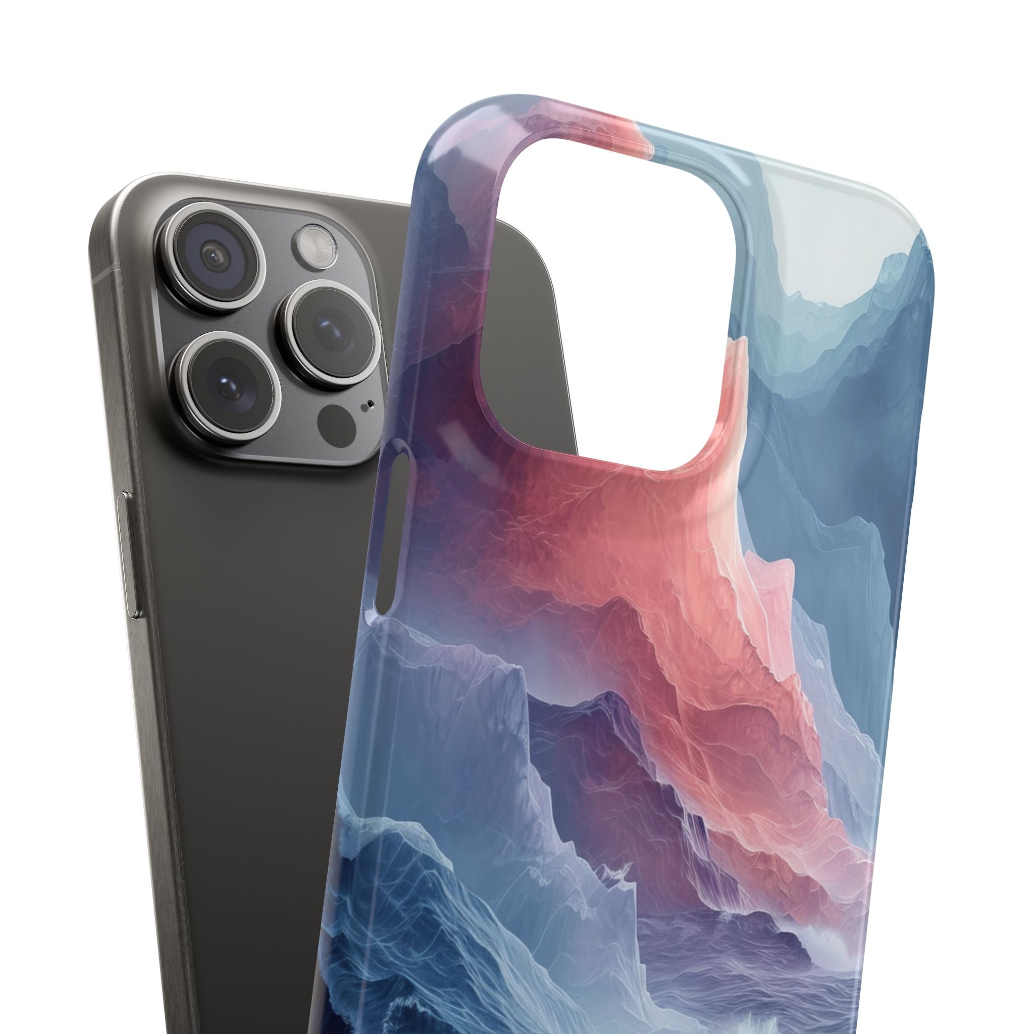 Mountain Wave Serenity - Slim iPhone 15 Phone Case