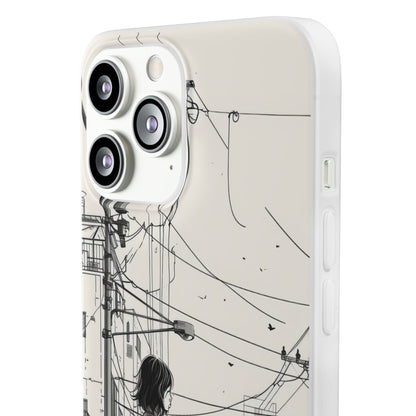 Urban Solitude Sketch | Flexible Phone Case for iPhone