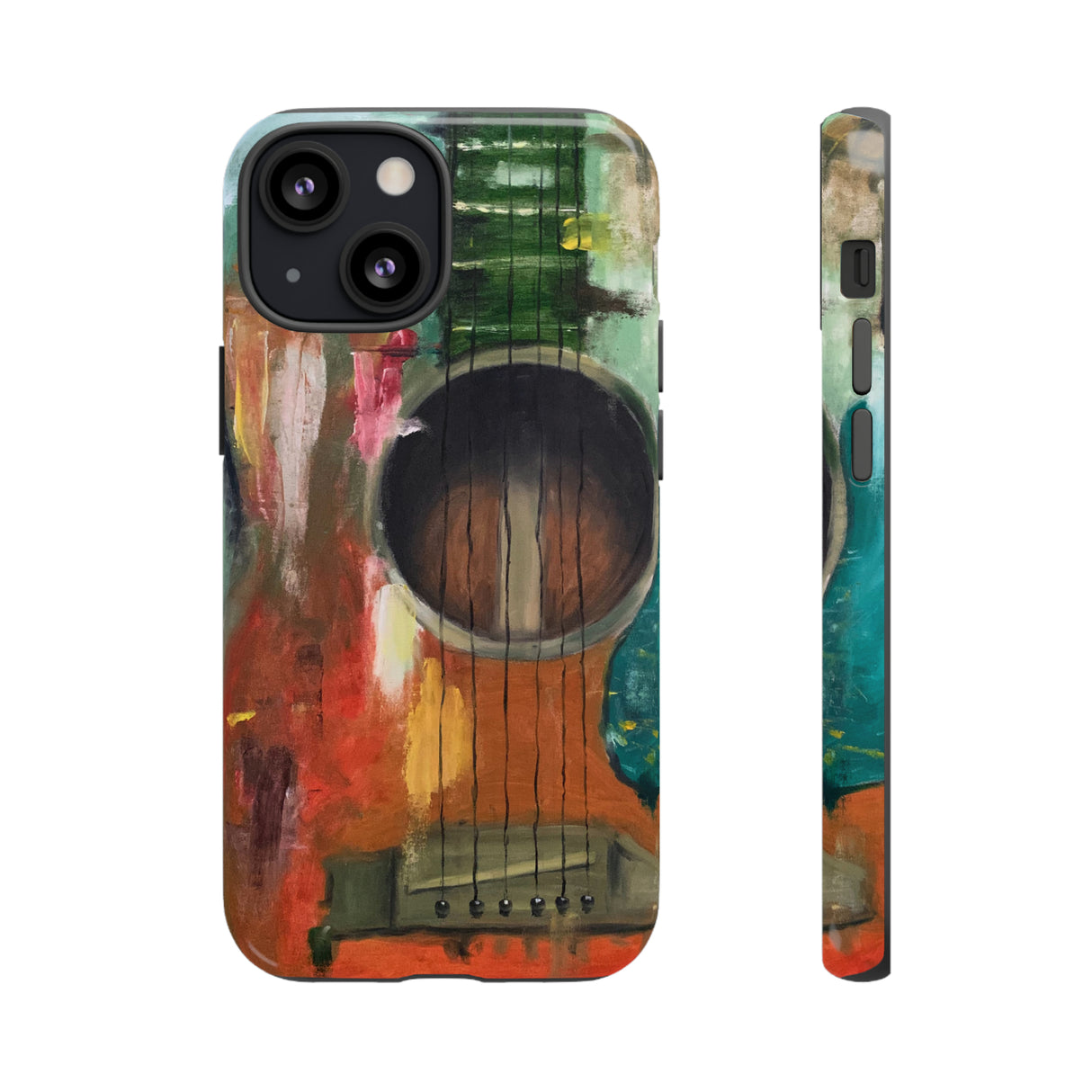 Oil painting - Guitar - Protective Phone Case