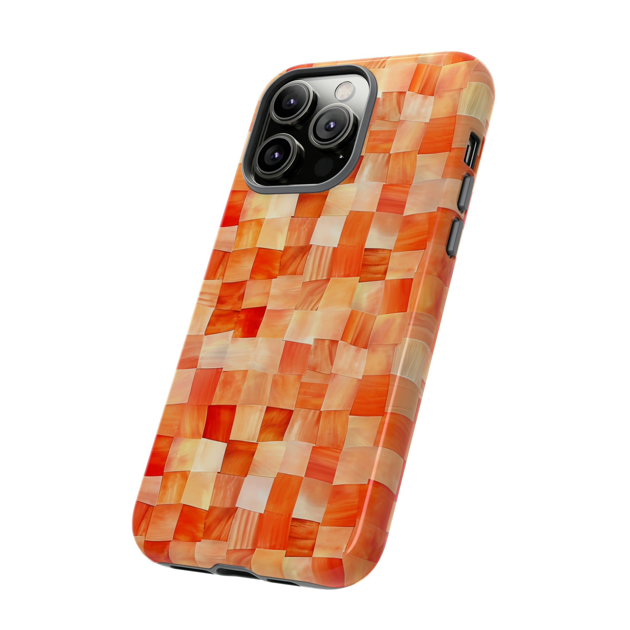 Orange Blaze: Square Gradient - Protective Phone Case