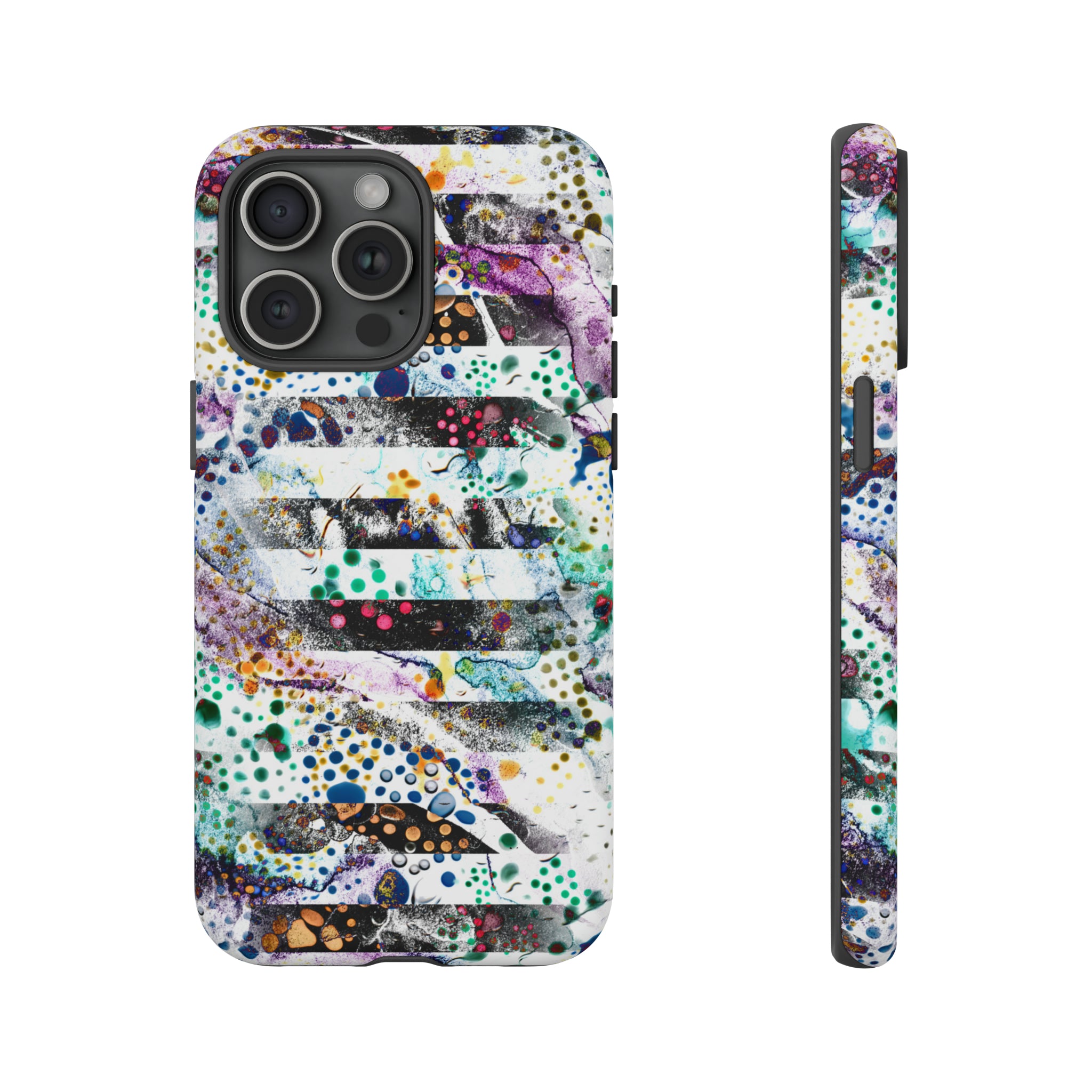 Abstract Green Purple - Protective Phone Case