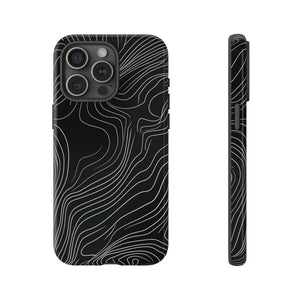 Mancho Grey Lines Abstract Case - Protective Phone Case