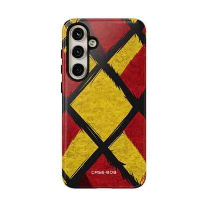 Cracked Diamond Grid Samsung S24+ Case - Tough