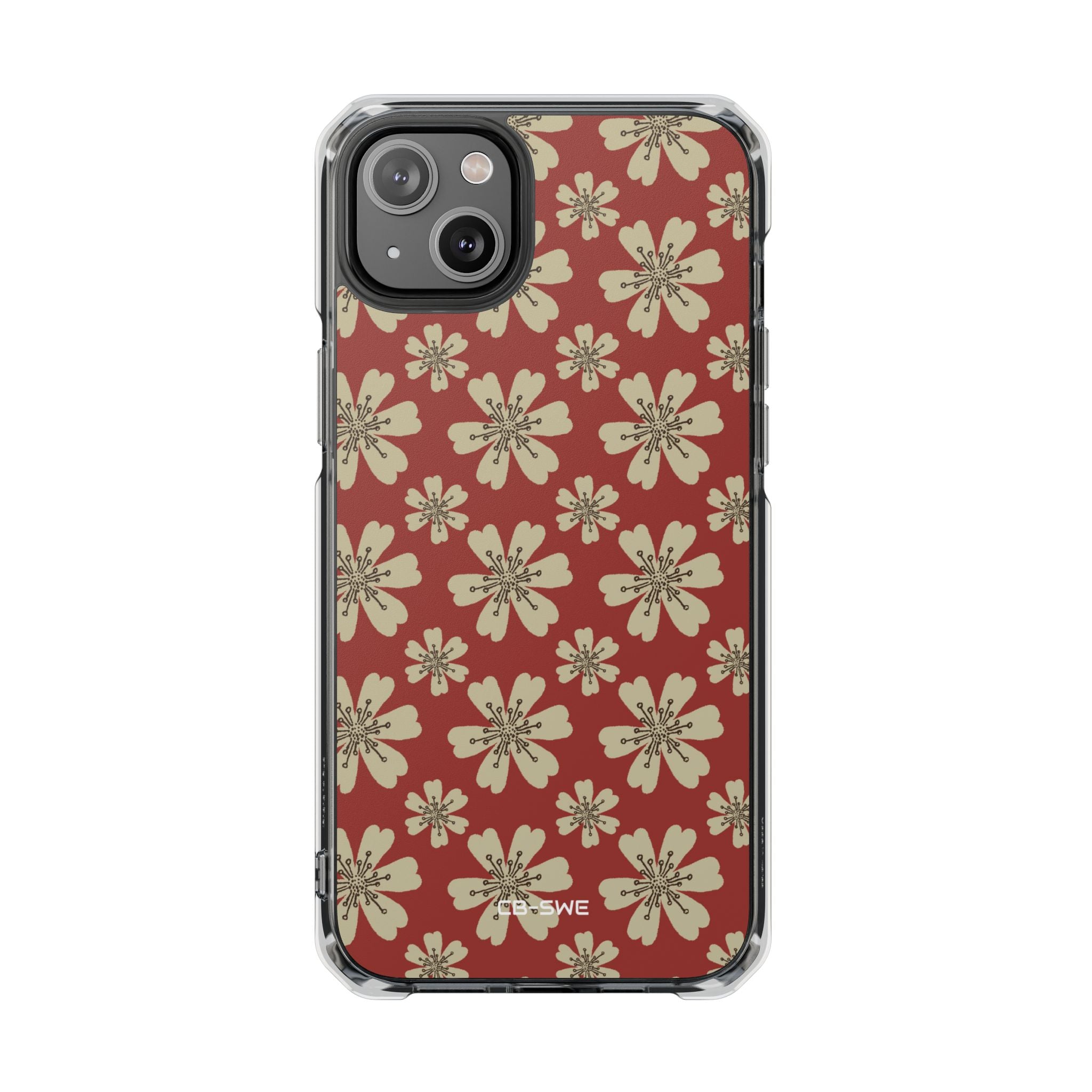 Retro Red Florals iPhone Case - Impact