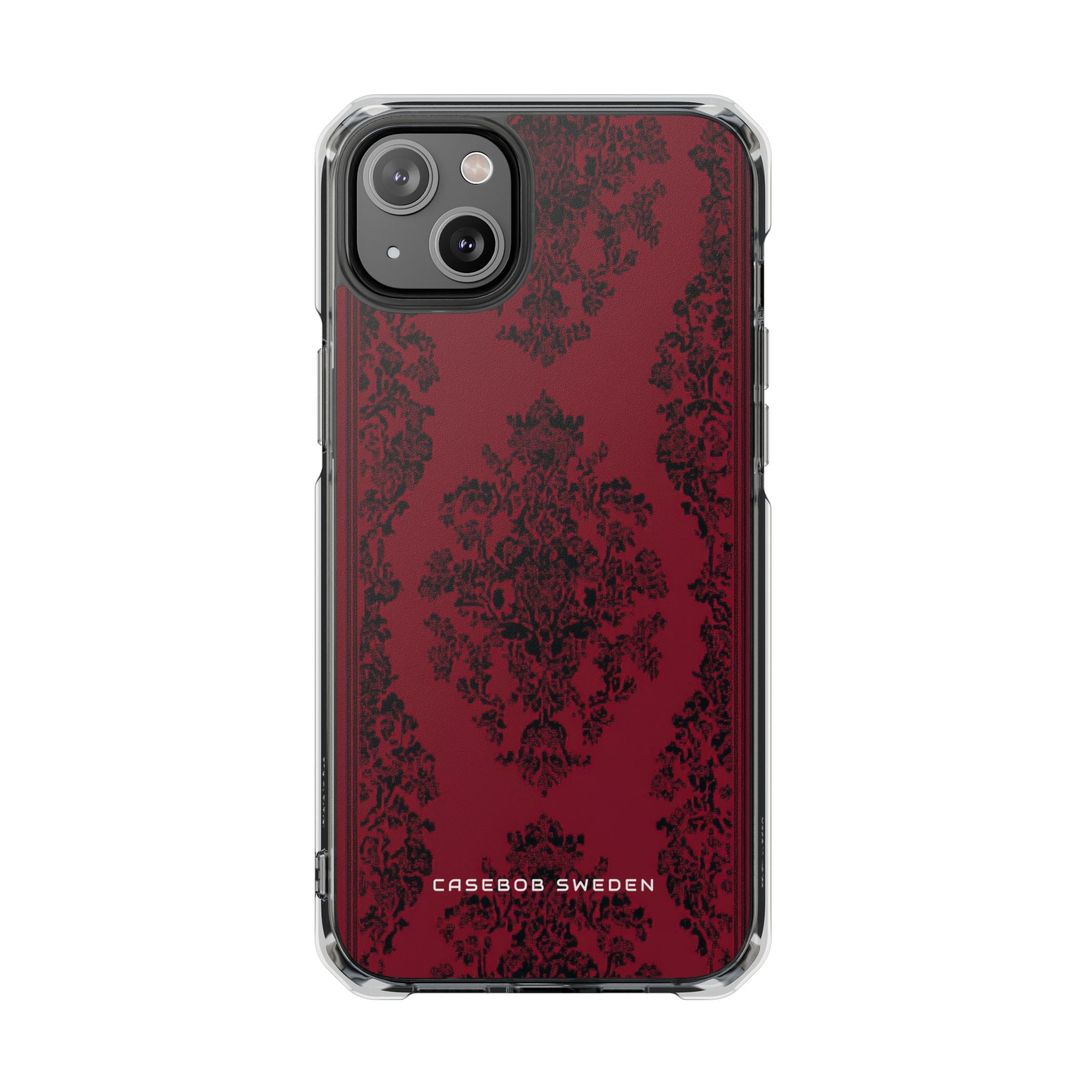 Gothic Crimson Elegance iPhone 14 - Clear Impact Phone Case