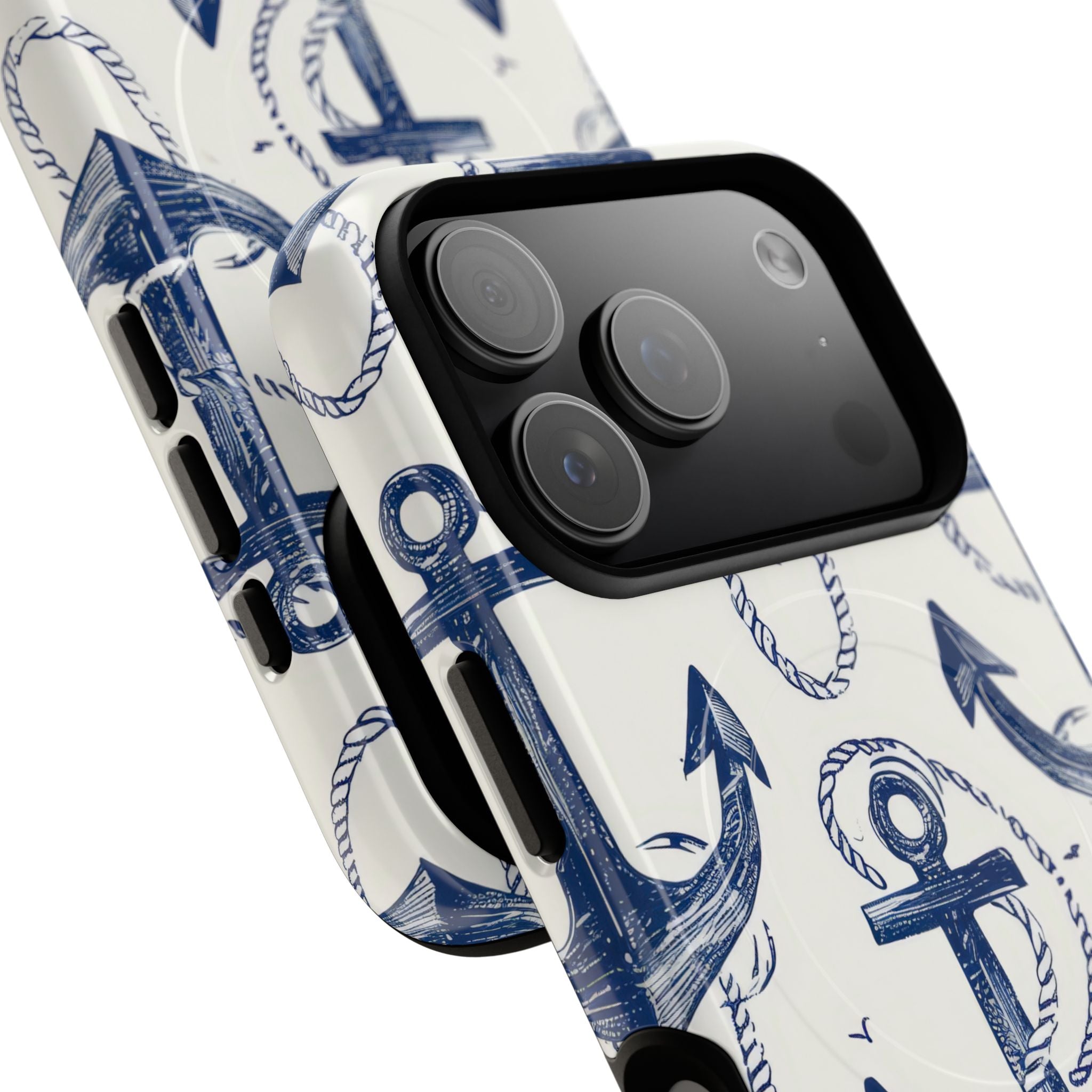 Navy Anchor Loop iPhone 17 Pro Case - Tough+