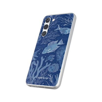 Navy Scale Reef Samsung S23 Plus Case - Soft