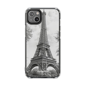 Parisian Monochrome Majesty – Handyhülle für iPhone (Clear Impact – Magnetisch)