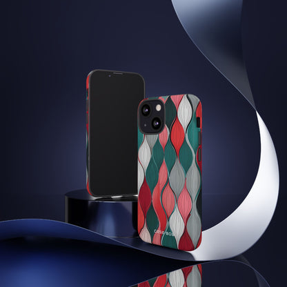 Leaf Cascade Teal iPhone 13 Mini Case - Tough