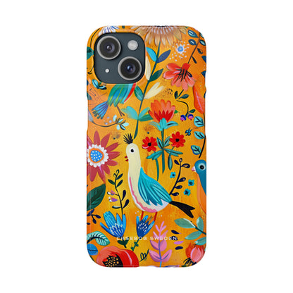 Whimsical Vintage Nature Harmony iPhone 15 - Slim Phone Case