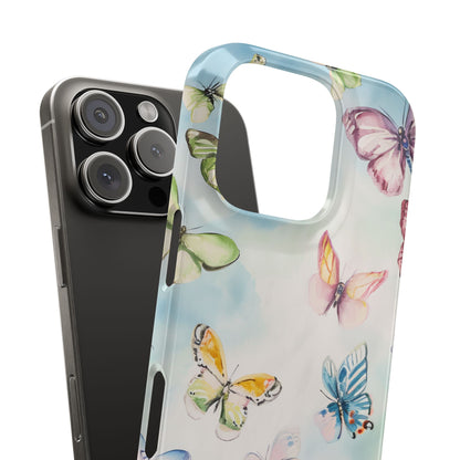 Watercolor Butterfly Bliss - Slim iPhone 16 Phone Case