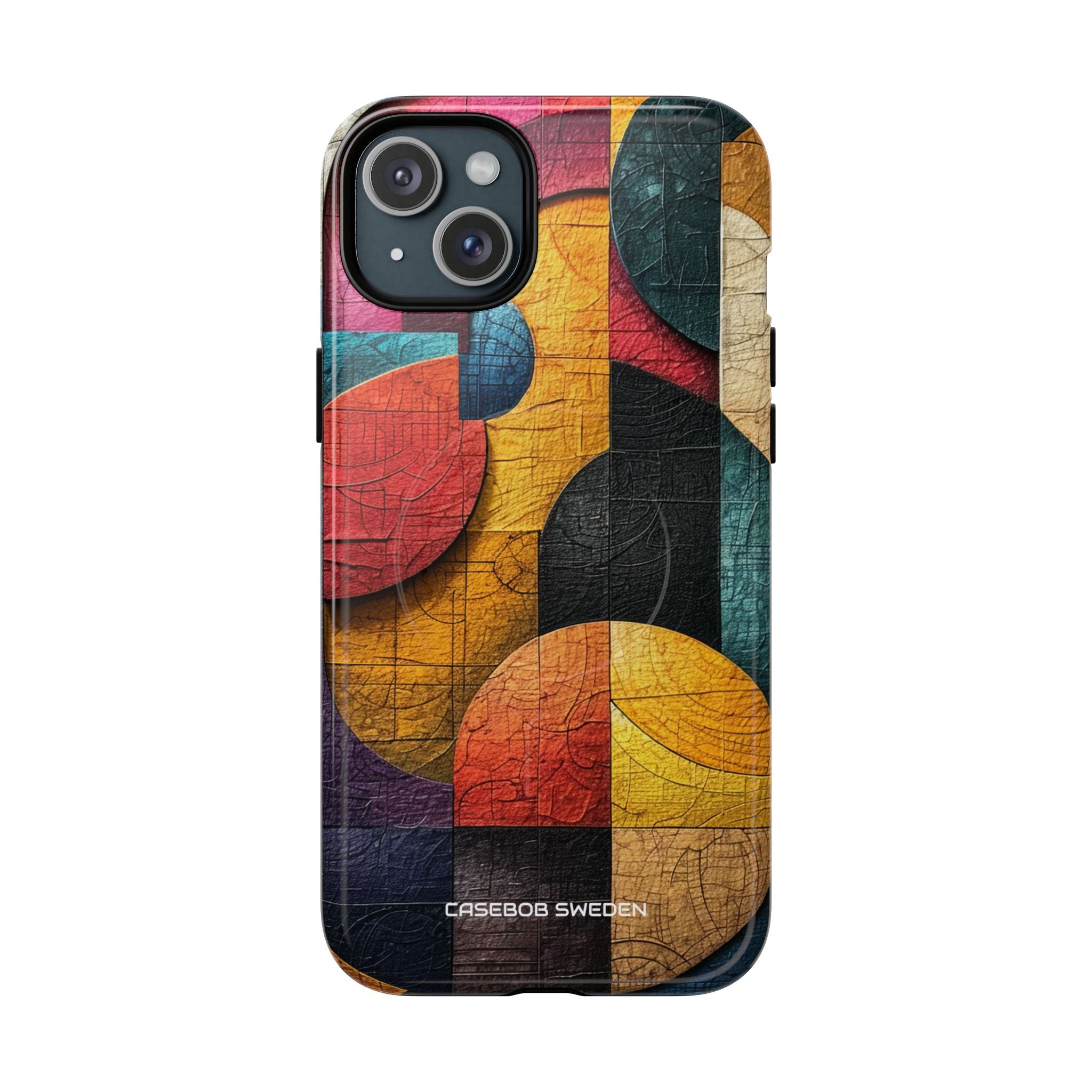 Vibrant Geometric Art - Tough + MagSafe® iPhone 15 Phone Case