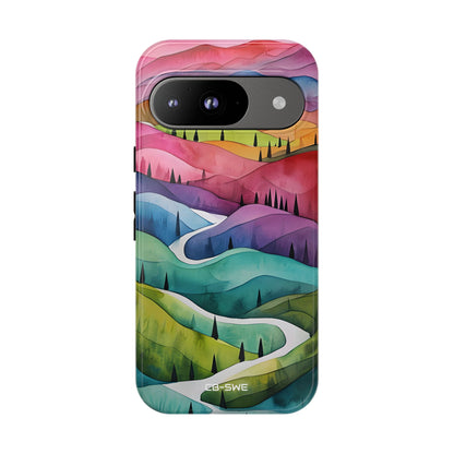Whimsical Colorful Valleys - Google Pixel Case