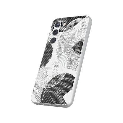 Geometric Monochrome Flow Samsung S23 - Flexi Phone Case