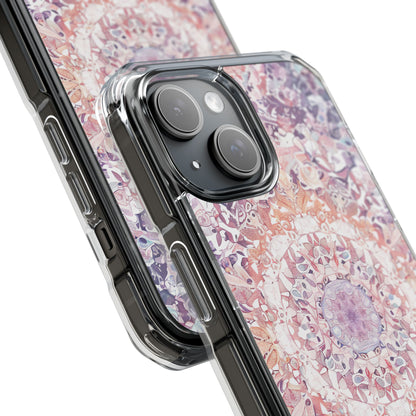 Purple Pink Mandala - Clear Impact iPhone 15 Phone Case