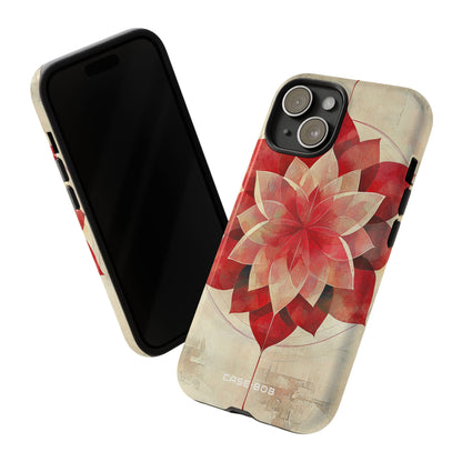 Crimson Bloom iPhone 15 Case - Tough