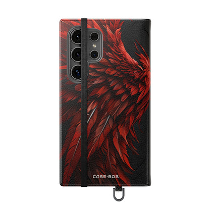 Crimson Silver Wings - Samsung S24 Ultra Case - Wallet