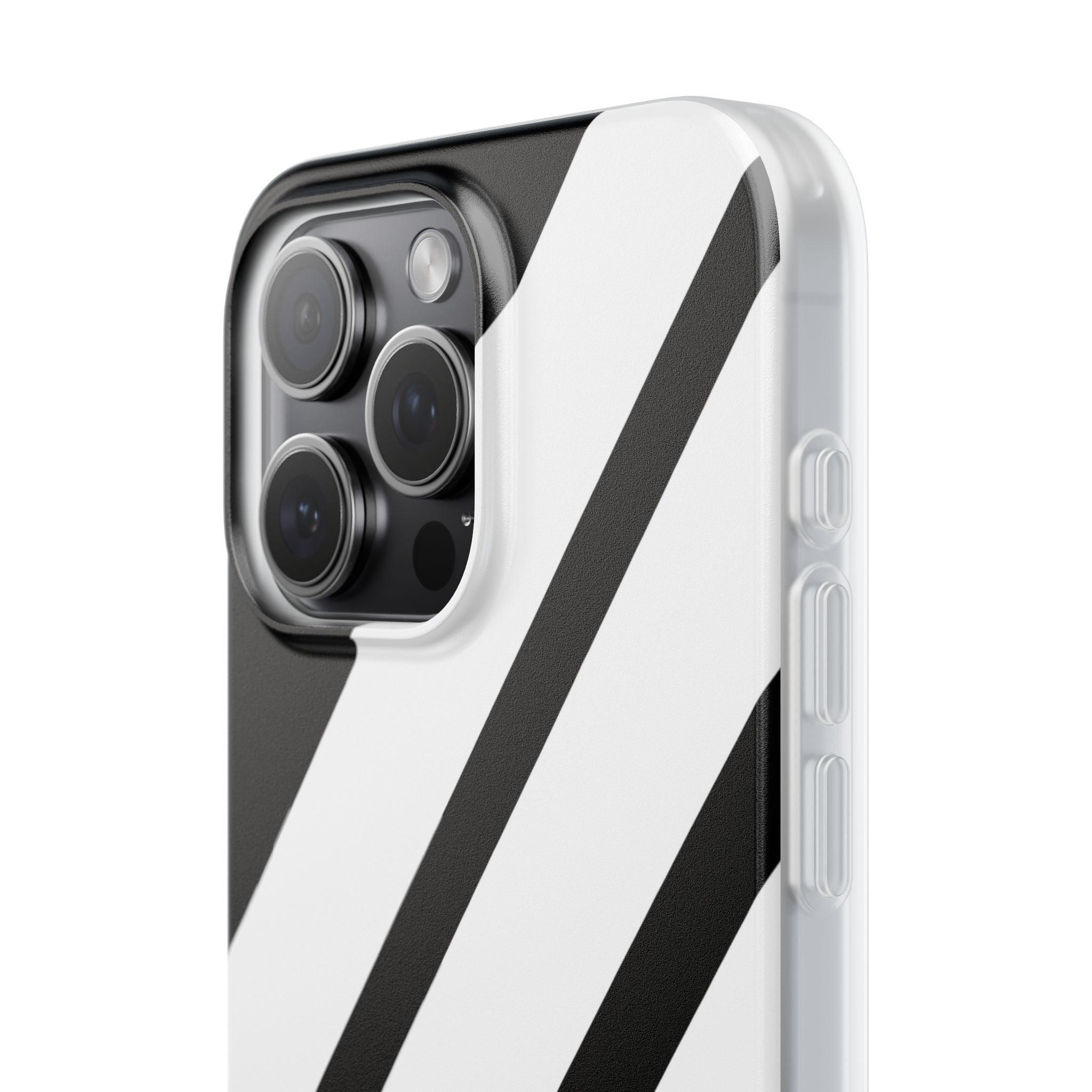 Diagonal Bands Noir iPhone 15 Pro Max Case - Soft