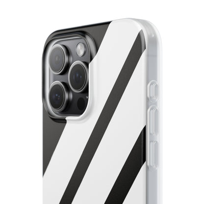 Diagonal Bands Noir iPhone 15 Pro Max Case - Soft