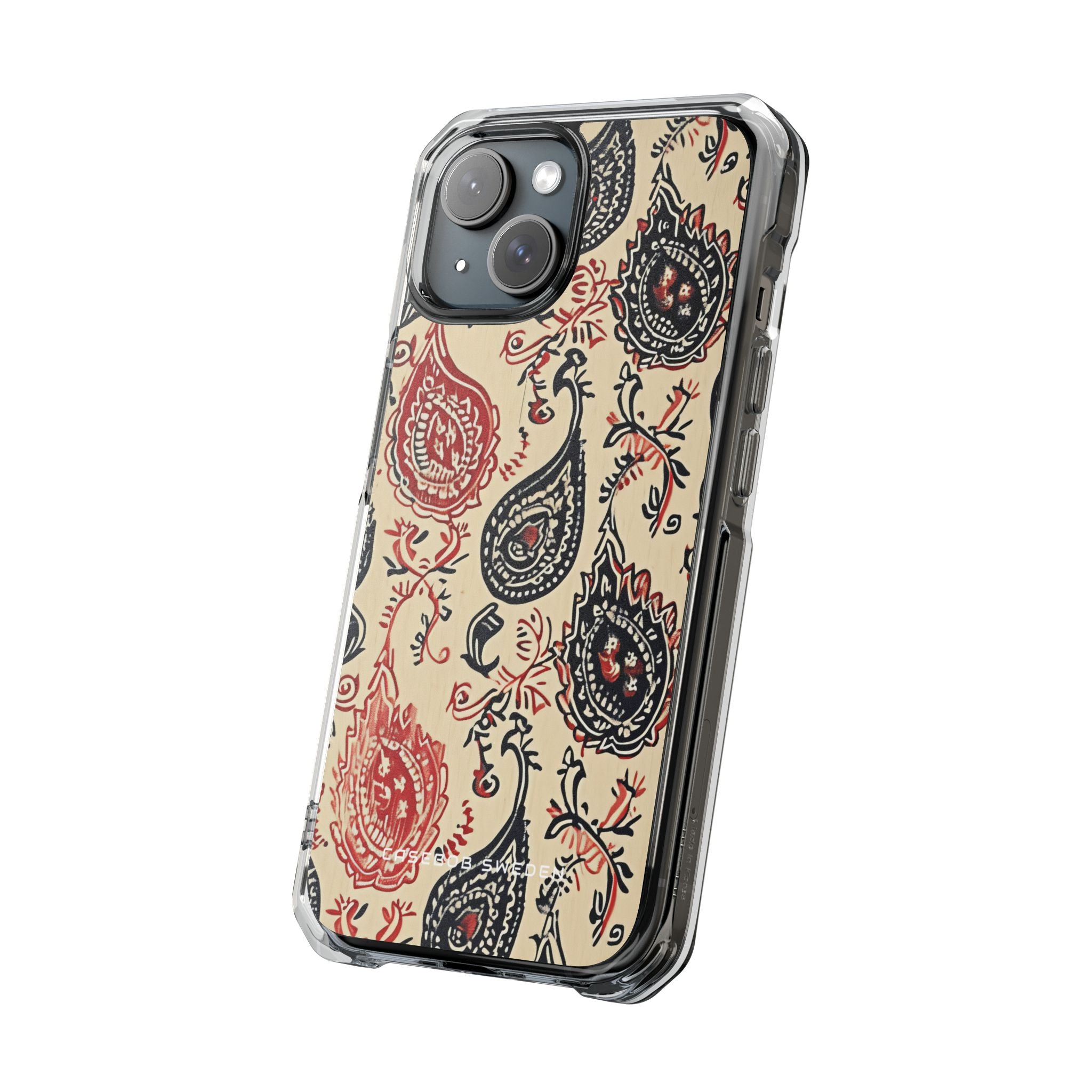 Vintage Paisley Elegance iPhone 15 - Clear Impact Phone Case