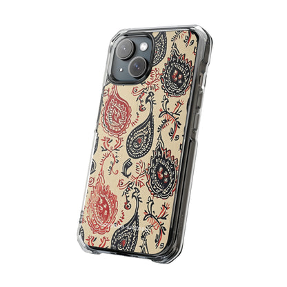 Vintage Paisley Elegance iPhone 15 - Clear Impact Phone Case