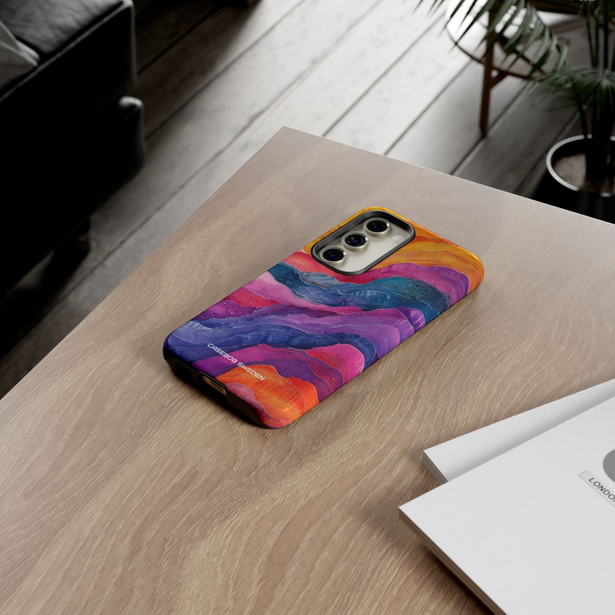 Vibrant Abstract Waves - Tough Samsung S23 Phone Case