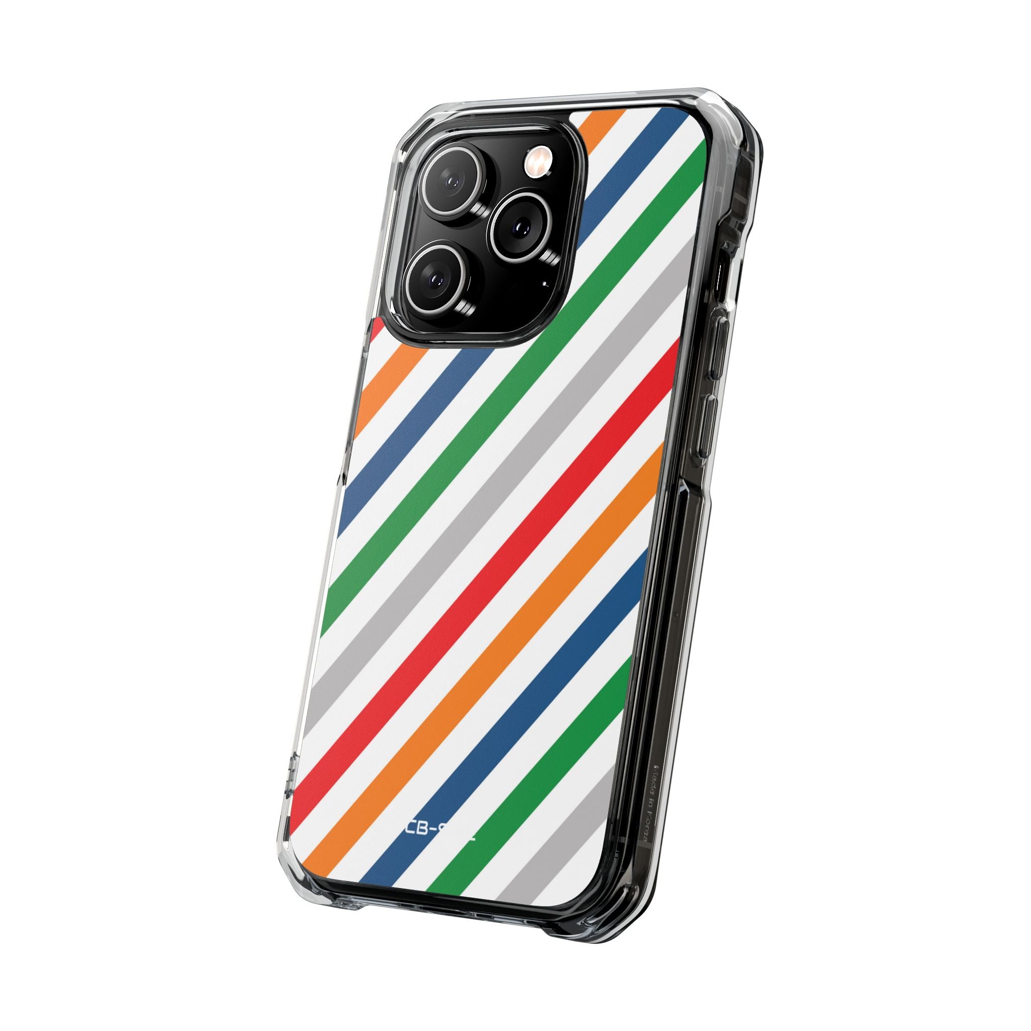 Vibrant Geometric Stripes iPhone Case - Impact