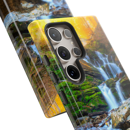 Autumn Mountain Waterfall - Protective Phone Case