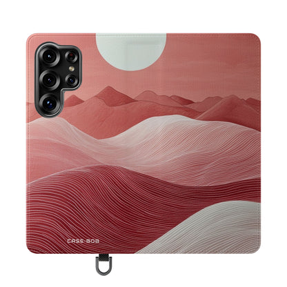 Valkoinen Orb Dunes - Samsung S25 Ultra Case - Lompakkokotelo