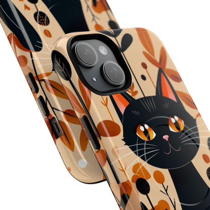 Black Cat Glow iPhone 15 Plus Case - Tough+