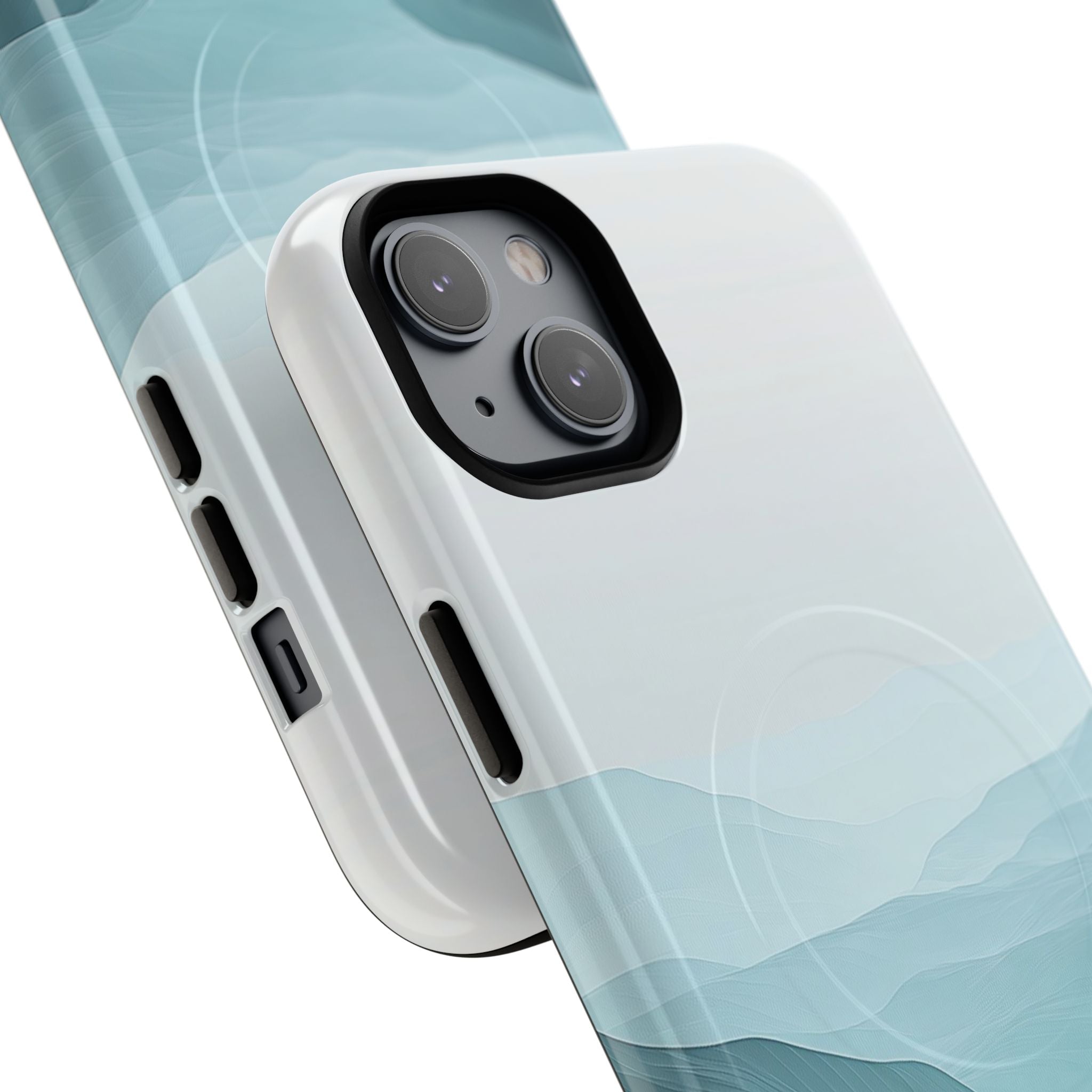 Teal Mist Mountains iPhone 14 Plus Case - Tough+