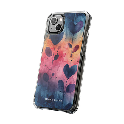 Watercolor Heart Art - Clear Impact iPhone 14 Phone Case