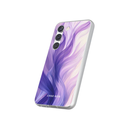 Purple Ribbon Waves Samsung S23 Case - Soft