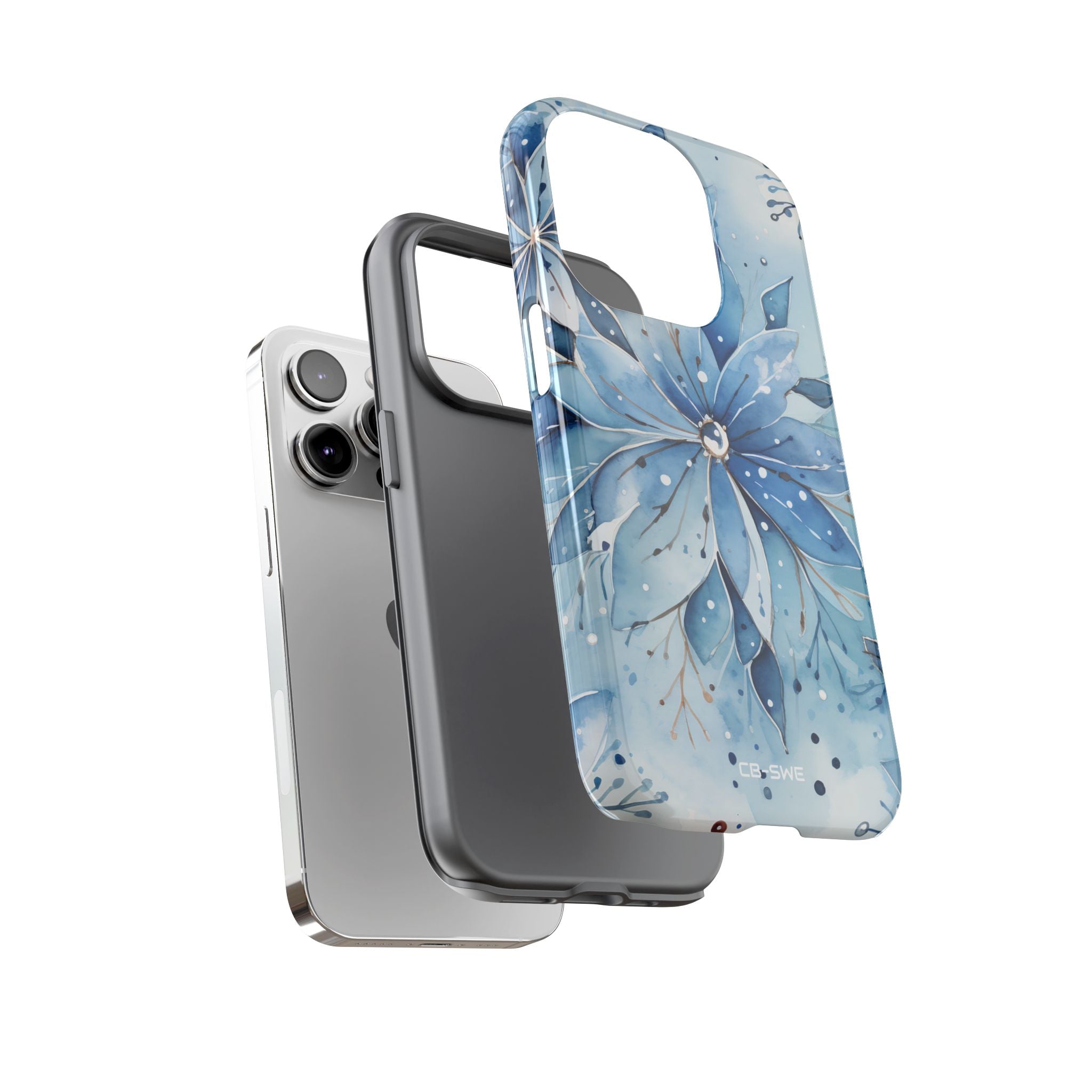Floral Frost Embrace - iPhone Case