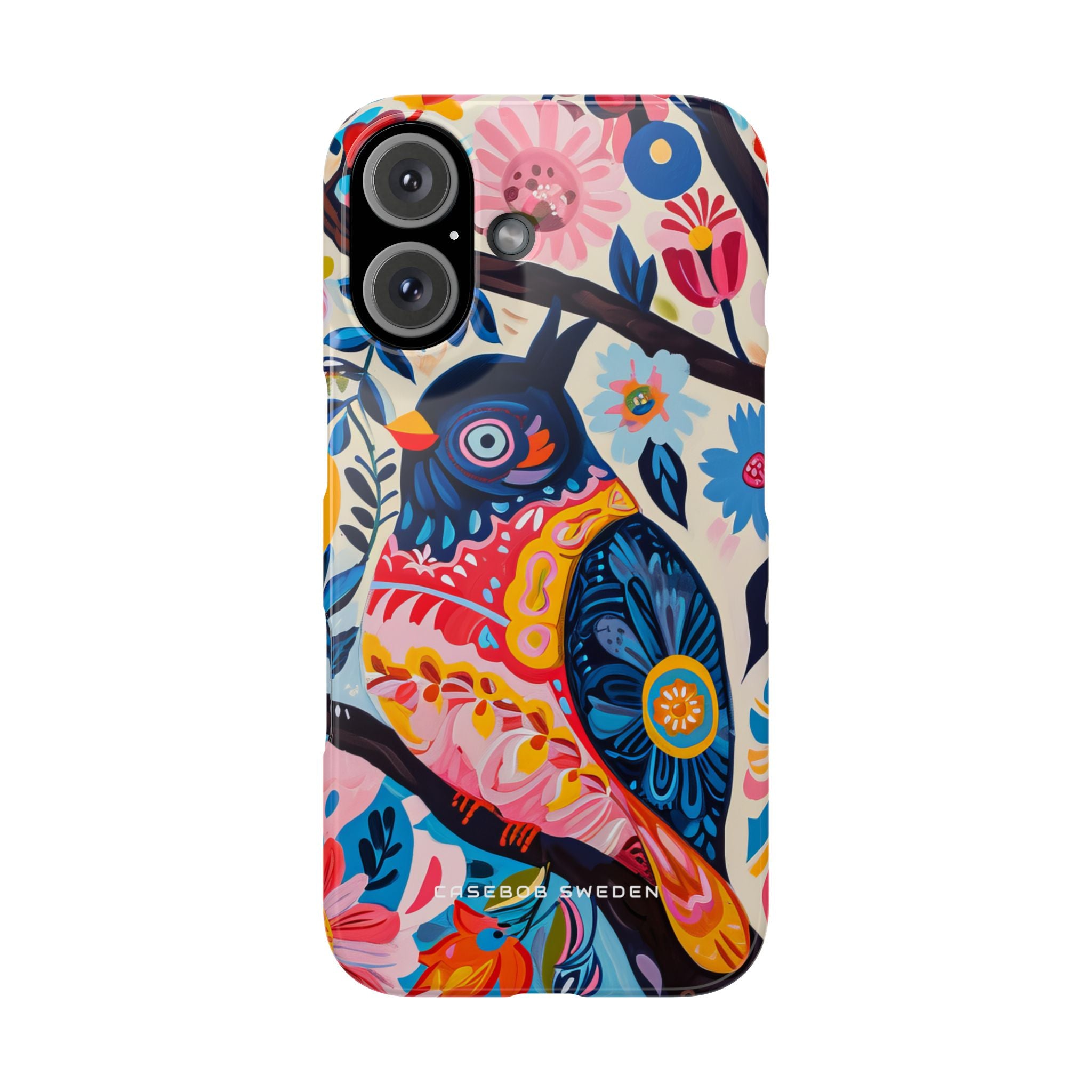 Whimsical Vintage Owl with Floral Charm iPhone 16 - Slim Phone Case