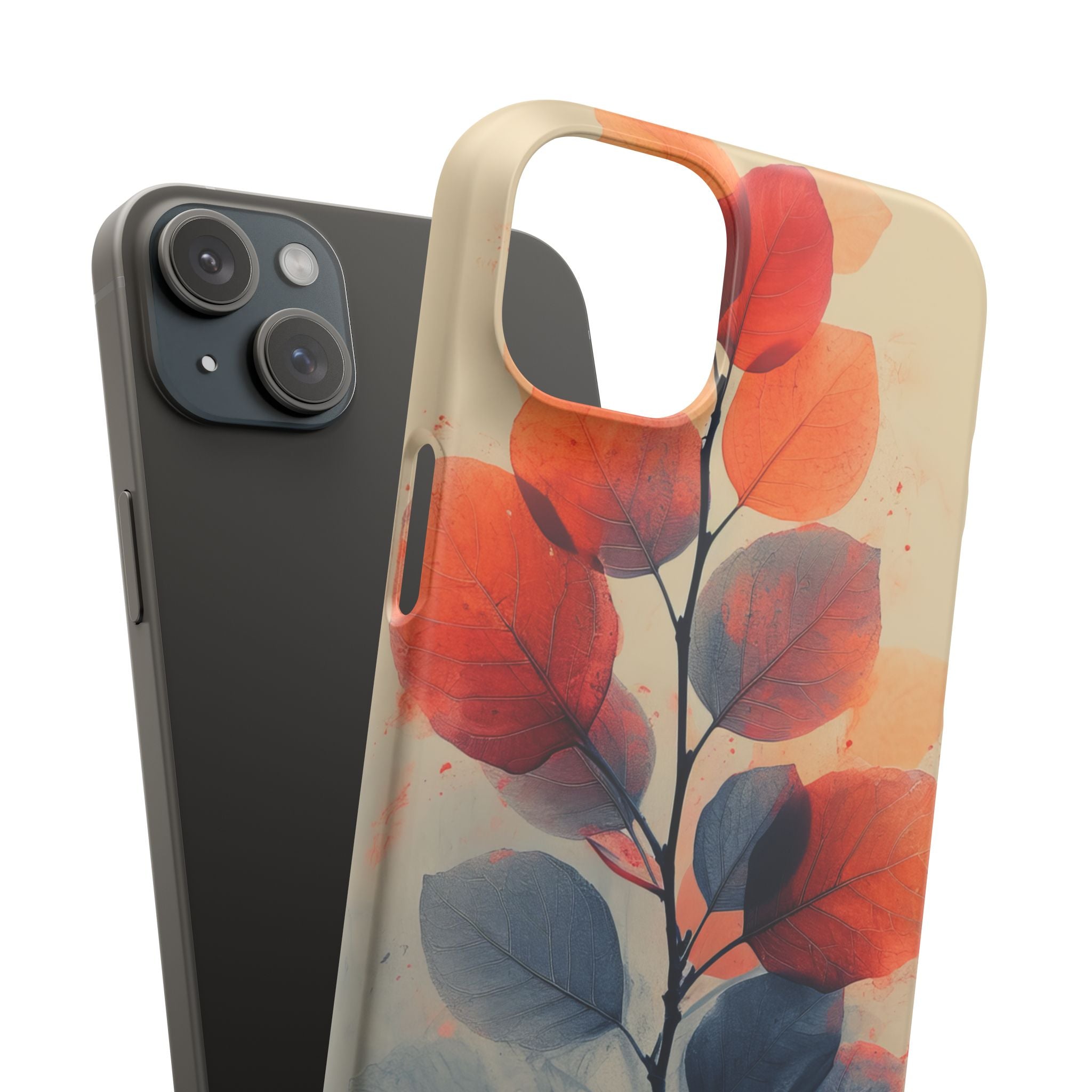 Ethereal Leaf Harmony iPhone 15 - Slim Phone Case