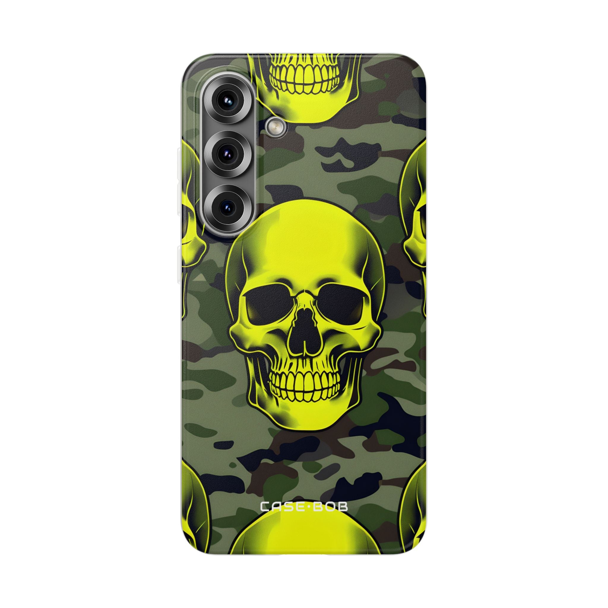 Neon Skull Camo Samsung S25 Case - Soft